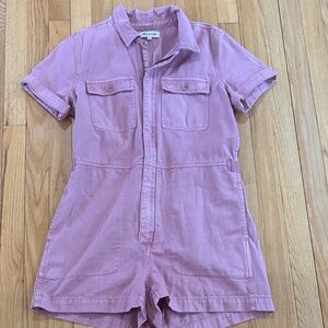 Madewell Pink Short Sleeve Romper
